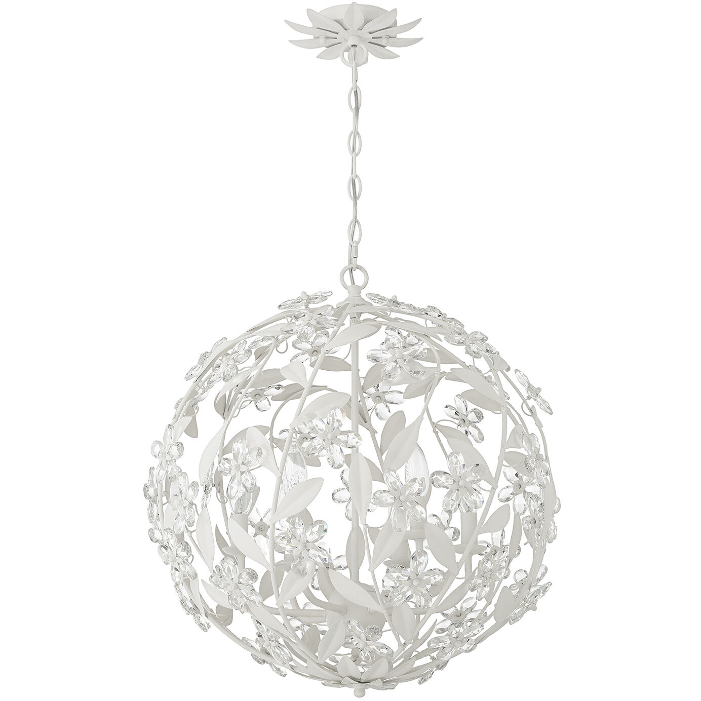 Marselle 6 Light 22 inch Matte White Chandelier Ceiling Light