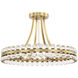 Clover 4 Light 18.25 inch Aged Brass Semi Flush Ceiling Light