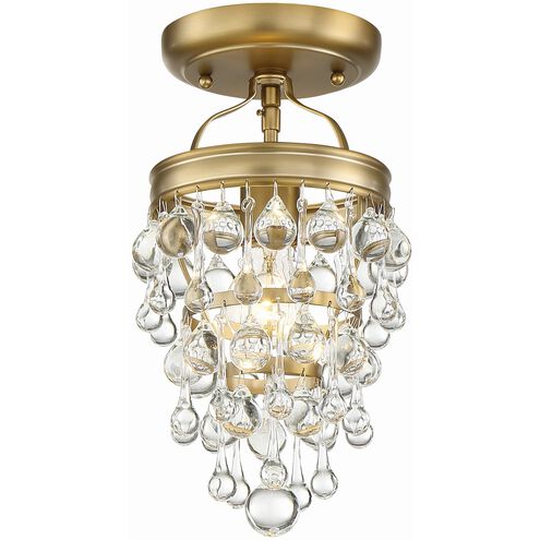 Calypso 1 Light 7.25 inch Vibrant Gold Semi Flush Ceiling Light