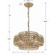 Silas 4 Light 16 inch Burnished Silver Mini Chandelier Ceiling Light