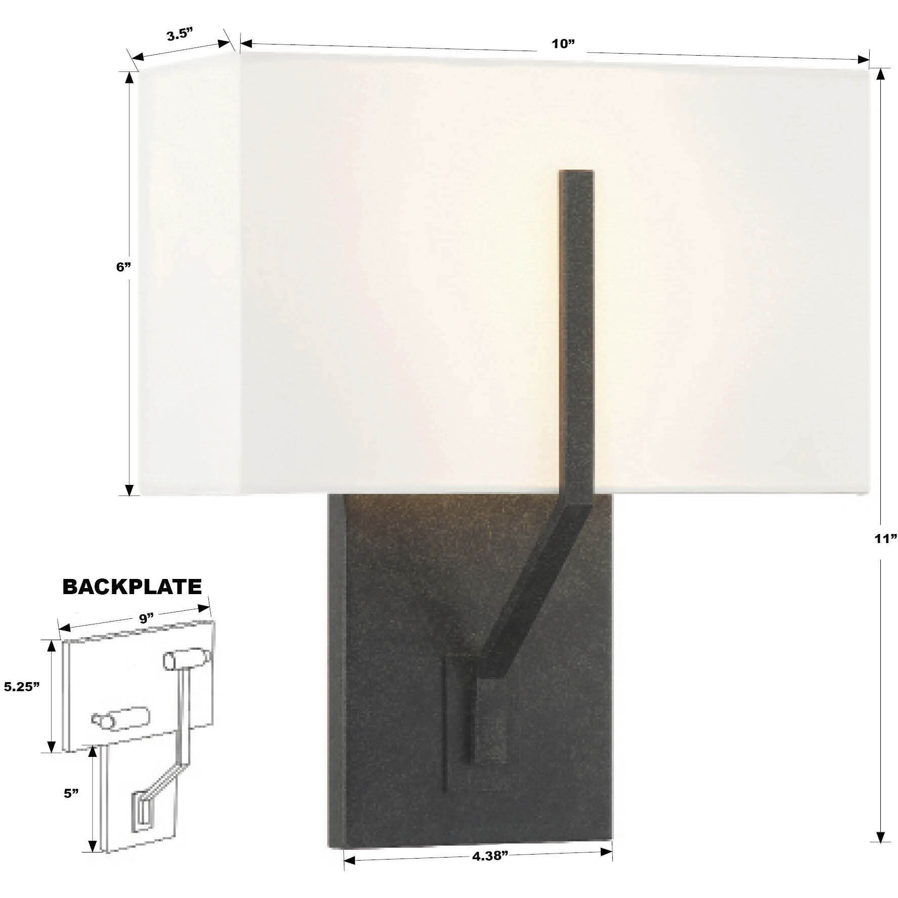 Carlyn 2 Light 10 inch Black ADA Sconce Wall Light