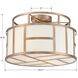 Danielson 3 Light 16.75 inch Vibrant Gold Semi Flush Ceiling Light