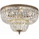 Westbury 4 Light 18 inch Olde Brass Flush Ceiling Light in Clear Hand Cut