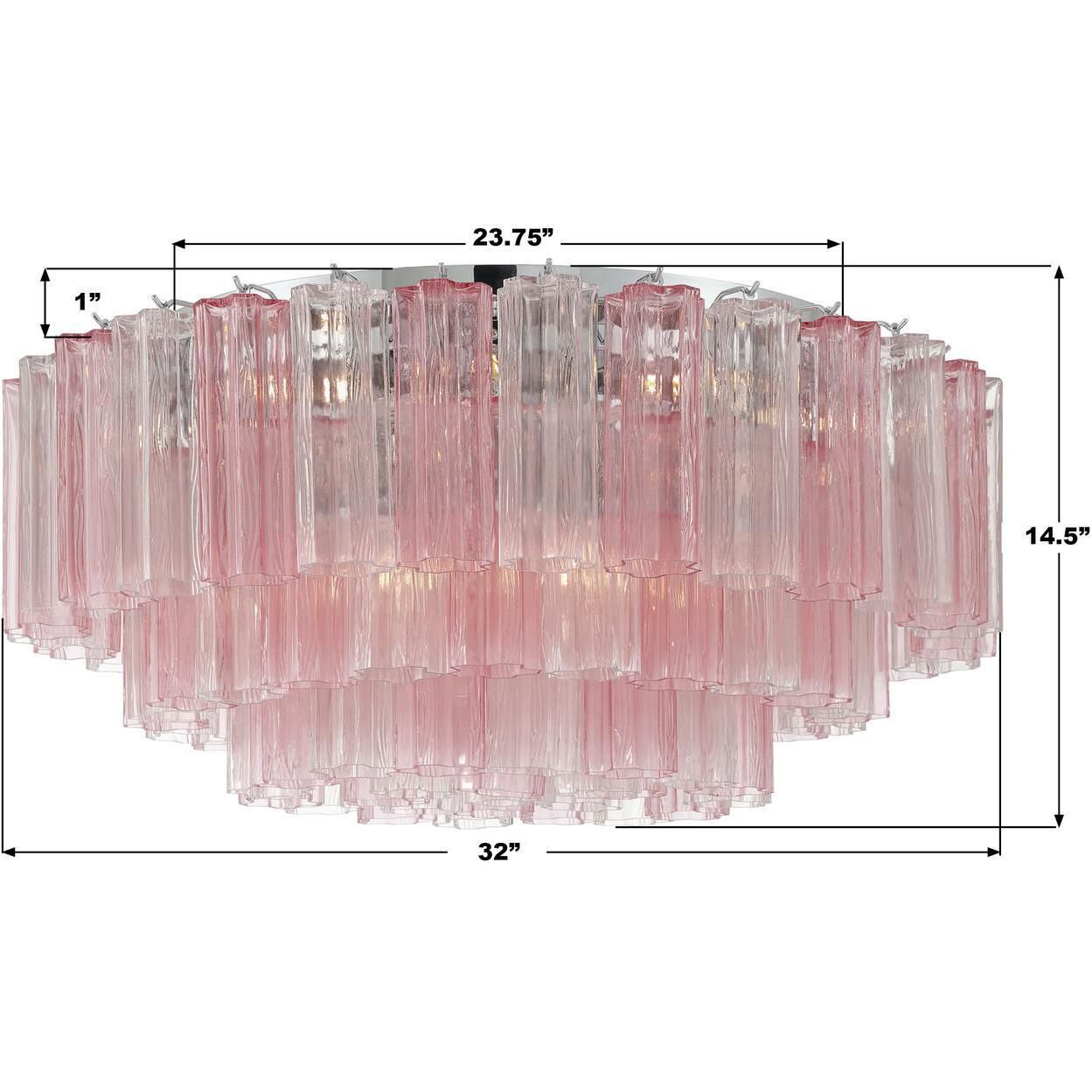 Addis 16 Light 32 inch Polished Chrome Flush Mount Ceiling Light in Spring