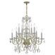 Traditional Crystal 10 Light 26 inch Polished Brass Chandelier Ceiling Light in Clear Spectra
