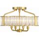 Farris 4 Light 16.5 inch Aged Brass Flush/Semi Flush Ceiling Light