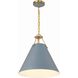 Xavier Pendant Ceiling Light in Vibrant Gold and Blue