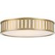 Kendal 4 Light 22.5 inch Vibrant Gold Flush Ceiling Light
