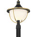 Atlas 1 Light 20.75 inch Matte Black and Textured Gold Outdoor Post
