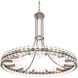 Clover 12 Light 28.75 inch Brushed Nickel Chandelier Ceiling Light