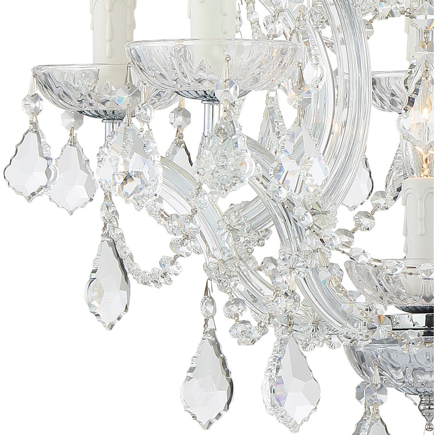 Maria Theresa 6 Light 20 inch Polished Chrome Chandelier Ceiling Light in Clear Spectra