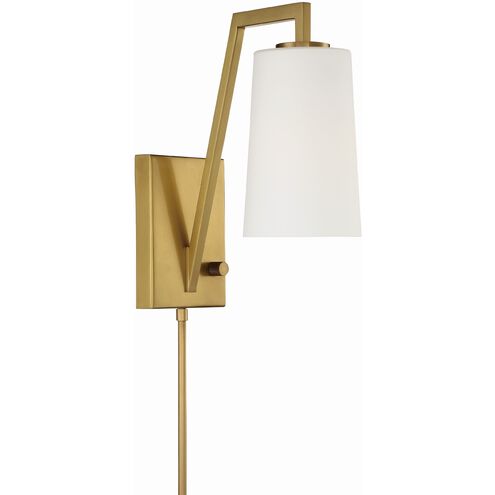 Avon 10.25 inch 60.00 watt Aged Brass Task Sconce Wall Light