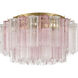 Addis 7 Light 22.25 inch Aged Brass Flush Mount Ceiling Light in Spring