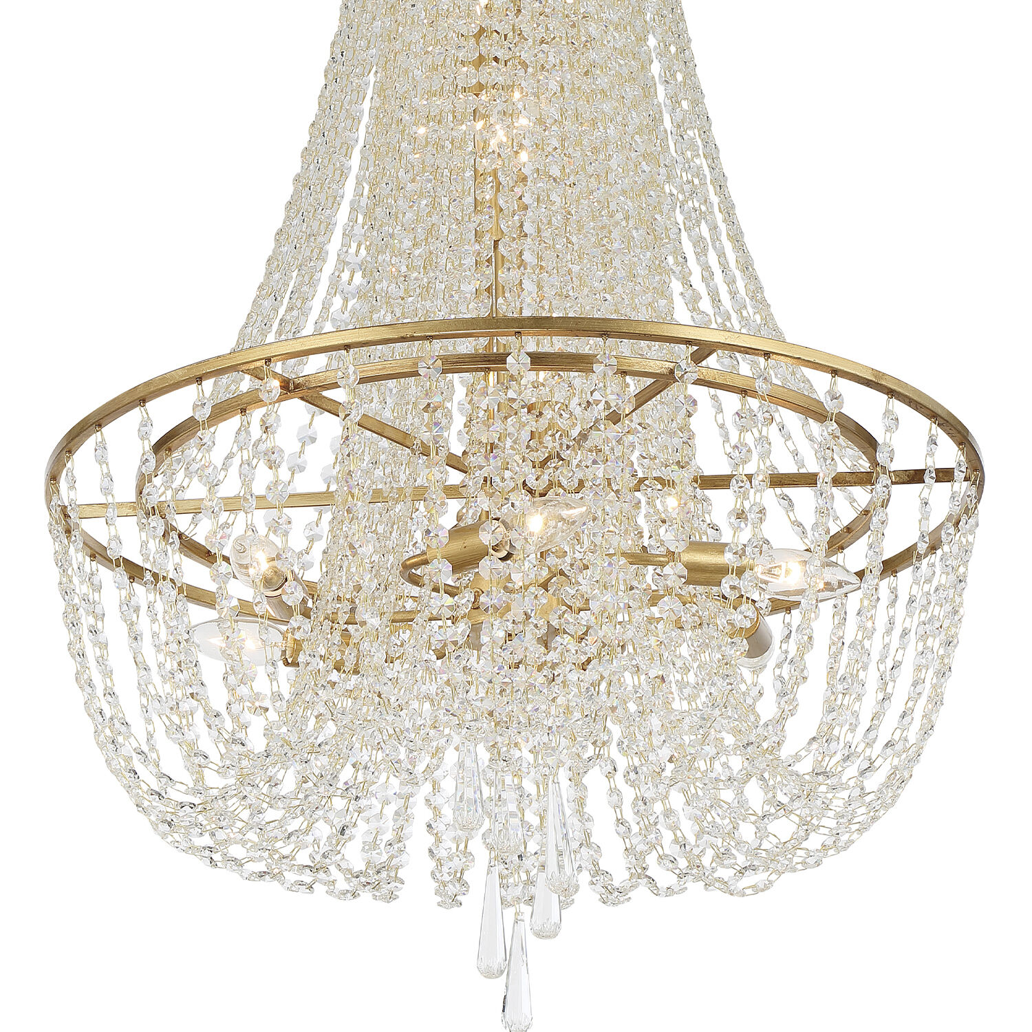 Arcadia 9 Light 24 inch Antique Gold Chandelier Ceiling Light