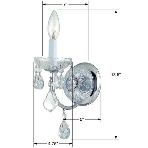 Imperial 1 Light 4.75 inch Polished Chrome Sconce Wall Light in Clear Spectra