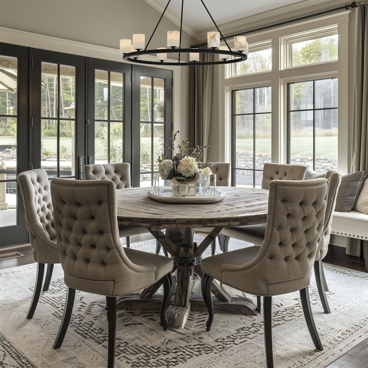 Aragon 10 Light 36 inch Matte Black Chandelier Ceiling Light