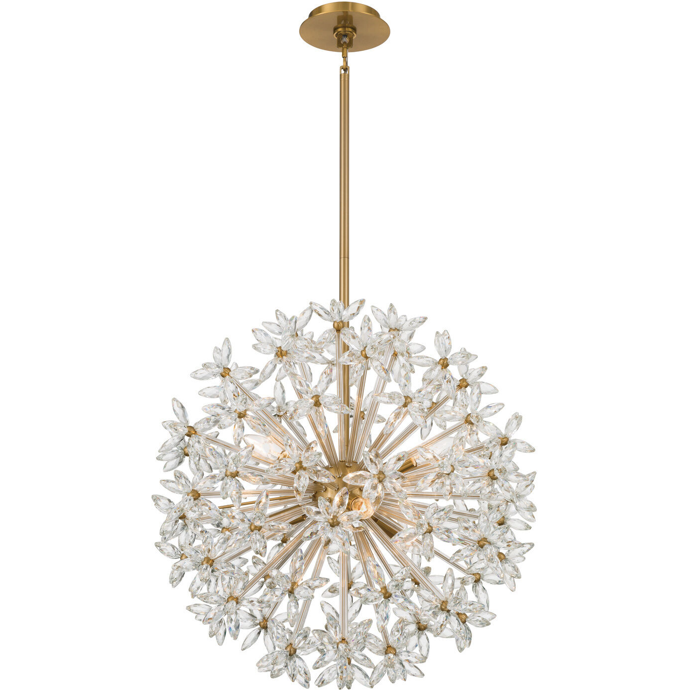 Adley 6 Light 23.75 inch Aged Brass Chandelier Ceiling Light