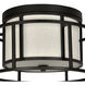 Hulton 2 Light 15 inch Matte Black Flush Ceiling Light