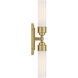 Wilcox Bath Wall Light in Aged Brass