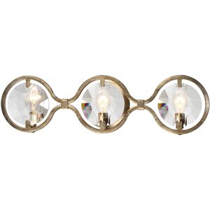Quincy 3 Light 25 inch Distressed Twilight Bathroom Vanity Light Wall Light