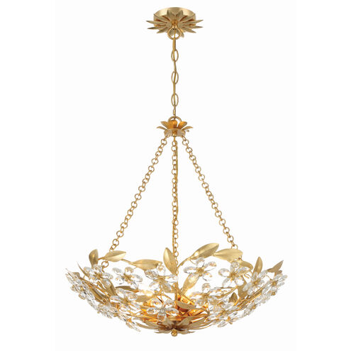 Marselle 6 Light 24 inch Antique Gold Chandelier Ceiling Light