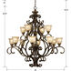 Norwalk 12 Light 48 inch Bronze Umber Chandelier Ceiling Light
