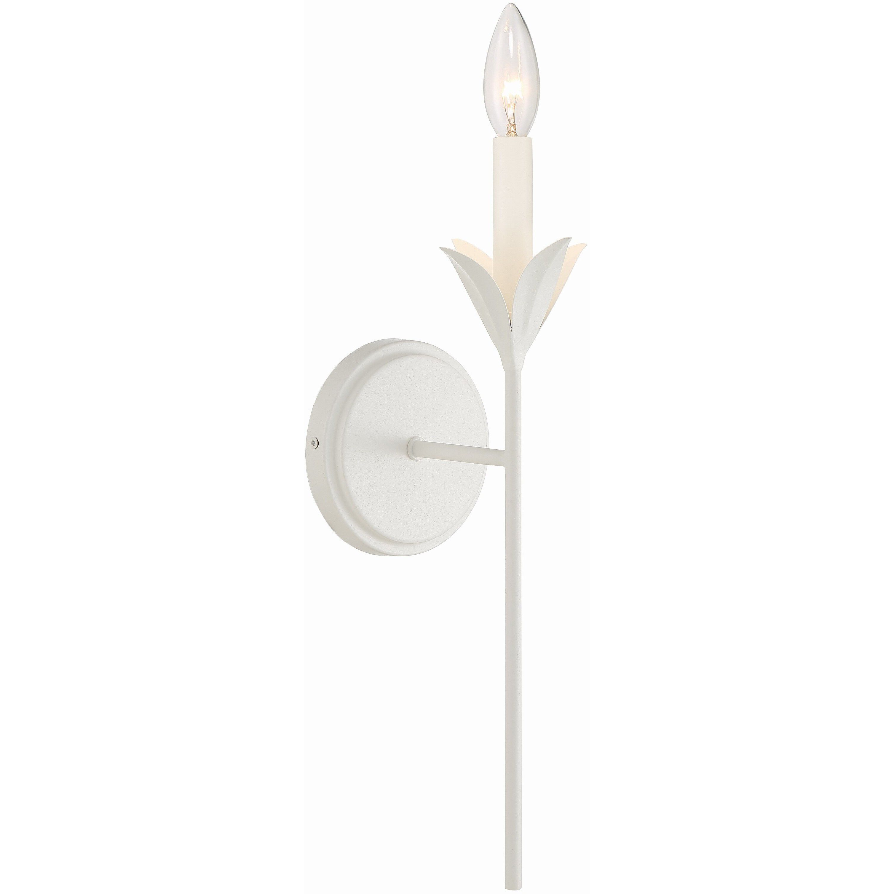 Broche Sconce Wall Light in Matte White