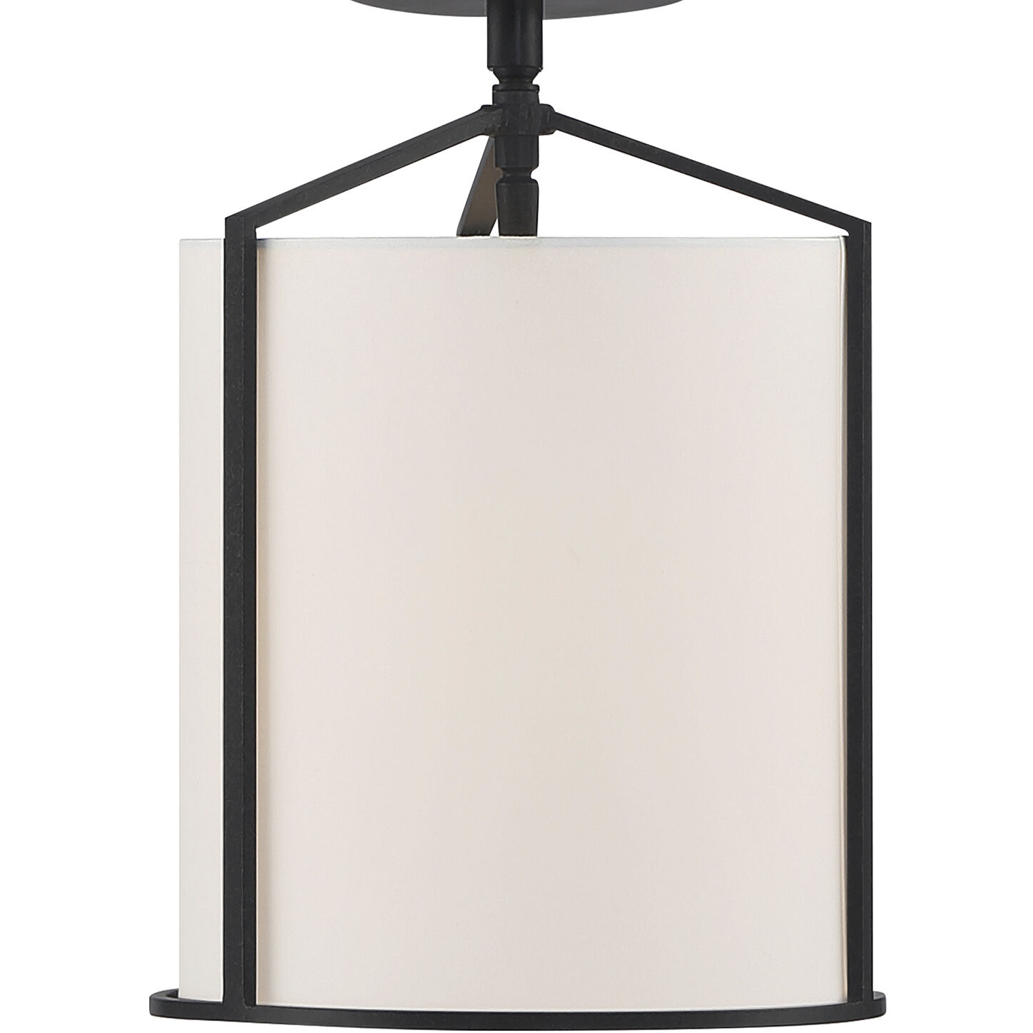 Carlyn 1 Light 10 inch Black Semi Flush Ceiling Light