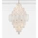 Addis 20 Light 31.5 inch Aged Brass Chandelier Ceiling Light in Tronchi Glass White