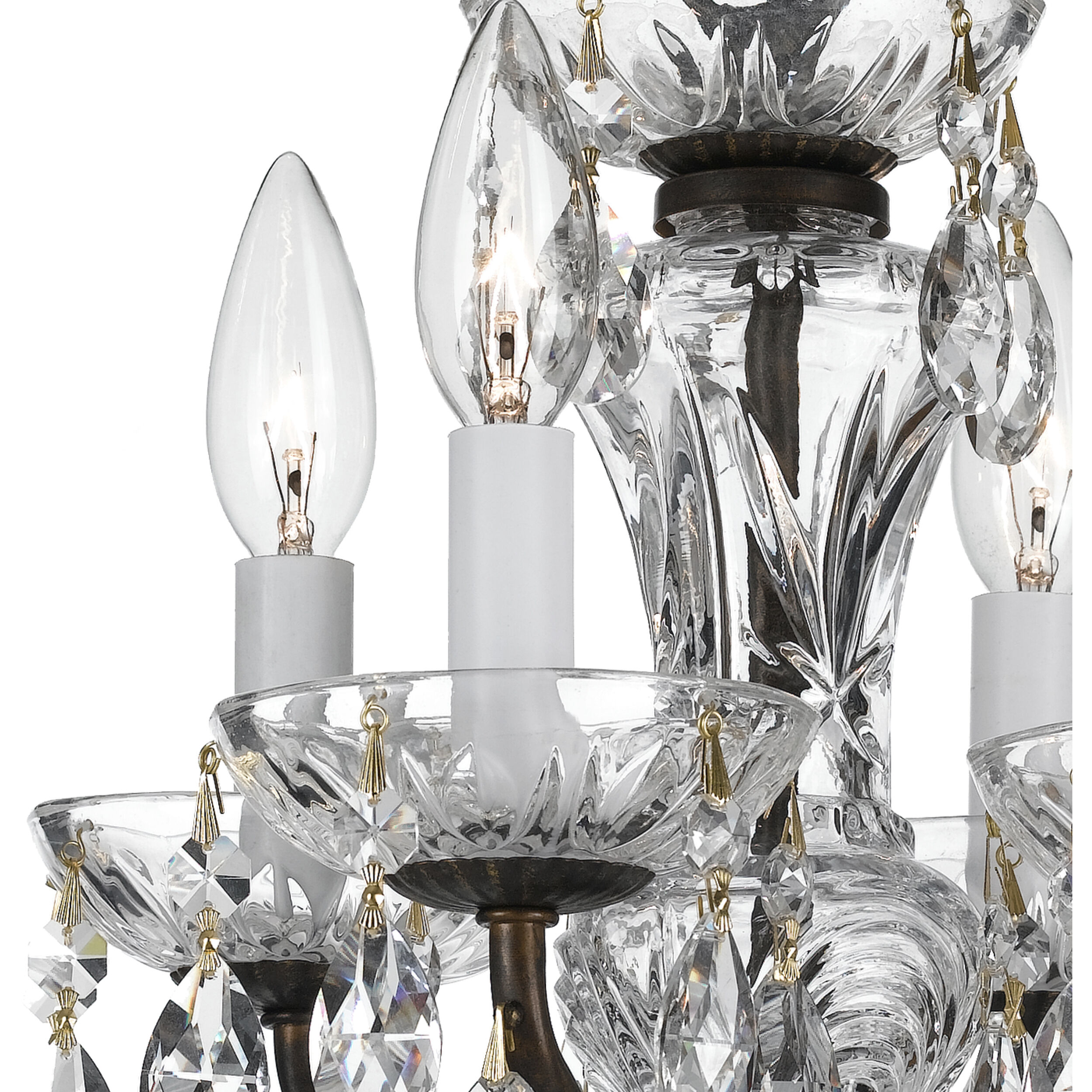 Welton 4 Light 11 inch English Bronze Mini Chandelier Ceiling Light in Clear Spectra