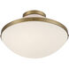 Xander 2 Light 16.25 inch Vibrant Gold Flush Ceiling Light in Vibrant Gold and Blush