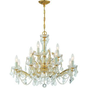 Maria Theresa 12 Light 29 inch Gold Chandelier Ceiling Light