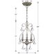 Ashton 3 Light 10 inch Olde Silver Mini Chandelier Ceiling Light in Clear Swarovski Strass