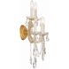 Maria Theresa Sconce Wall Light in Clear Hand Cut, Gold
