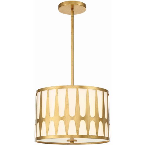 Royston 3 Light 15 inch Antique Gold Mini Chandelier Ceiling Light