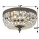 Waltham 2 Light 10 inch English Bronze Flush Ceiling Light in Clear Spectra