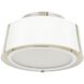 Fulton 2 Light 12 inch Polished Nickel Semi Flush Ceiling Light