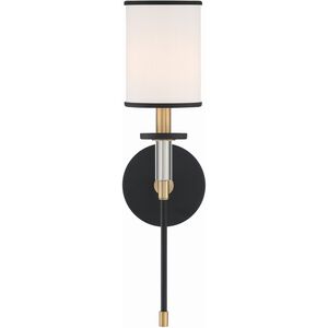 Hatfield 1 Light 5 inch Black Forged and Vibrant Gold Wall Sconce Wall Light