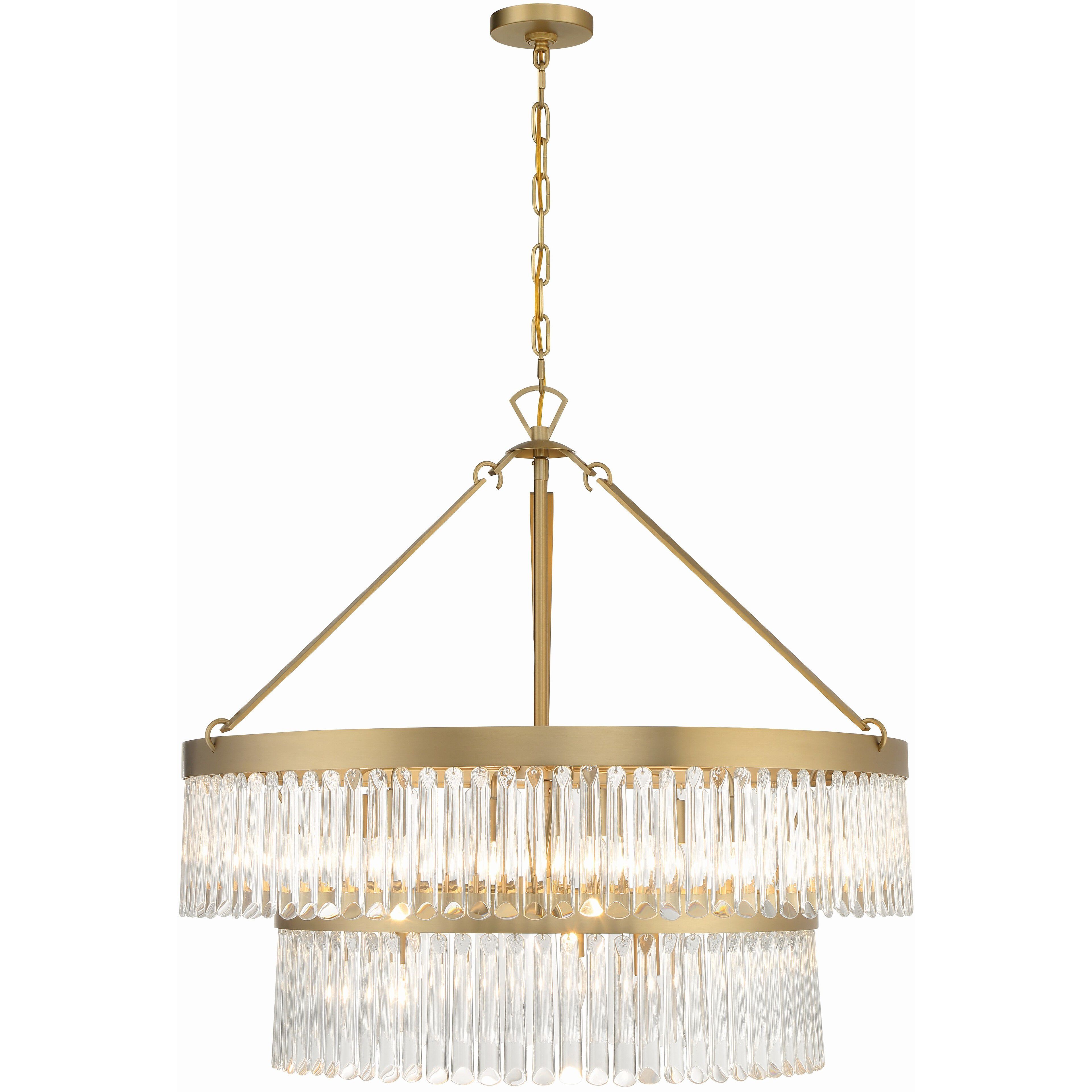 Emory 9 Light 32 inch Modern Gold Chandelier Ceiling Light
