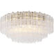 Addis 16 Light 32 inch Aged Brass Flush Mount Ceiling Light in Tronchi Glass Clear