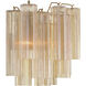 Addis Wall Sconce Wall Light in Tronchi Glass Amber