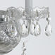 Traditional Crystal Sconce Wall Light in Clear Hand Cut, Polished Chrome