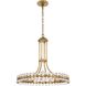 Clover 8 Light 22.5 inch Aged Brass Chandelier Ceiling Light