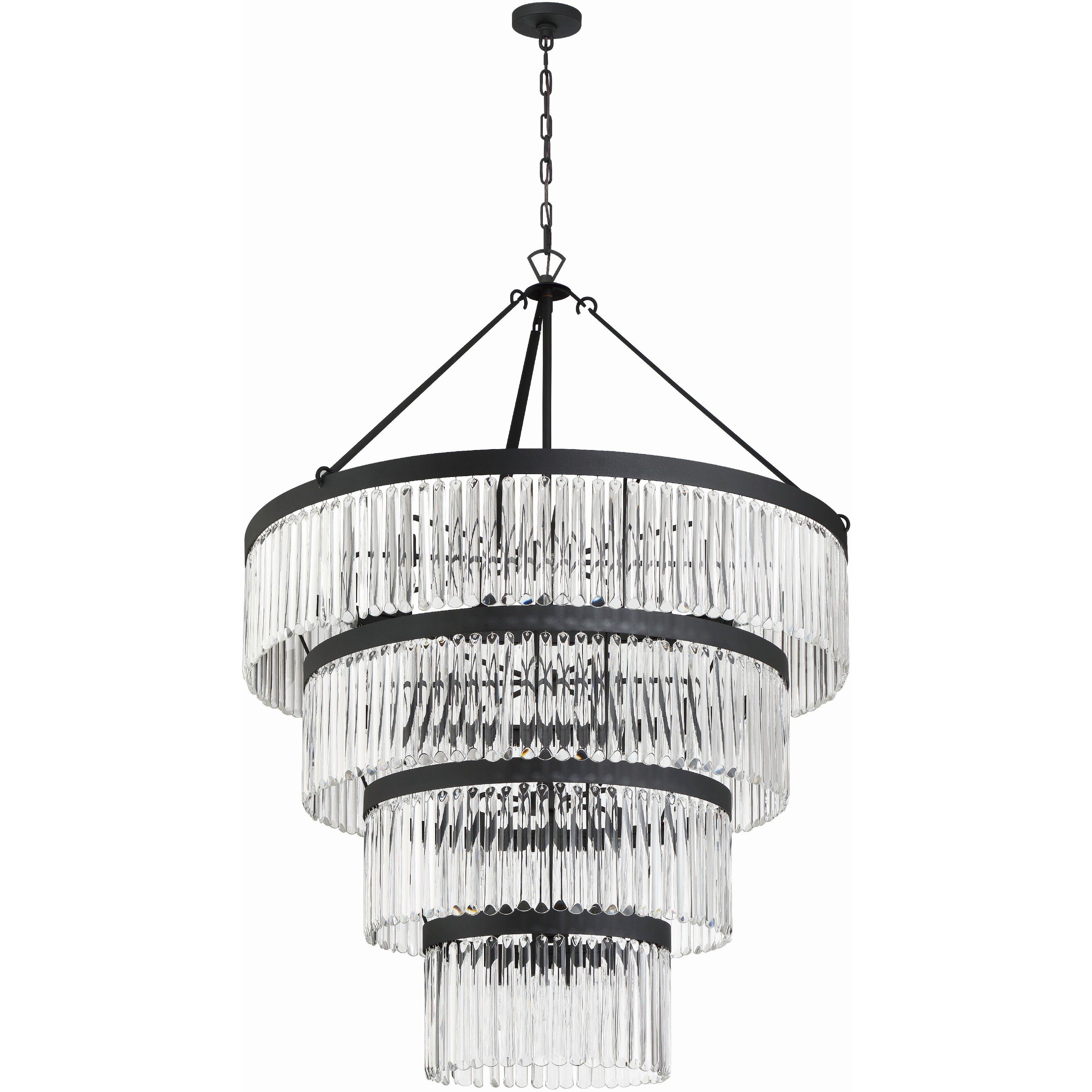 Crystorama EMO-5409-BF Emory 22 Light 40 inch Black Forged