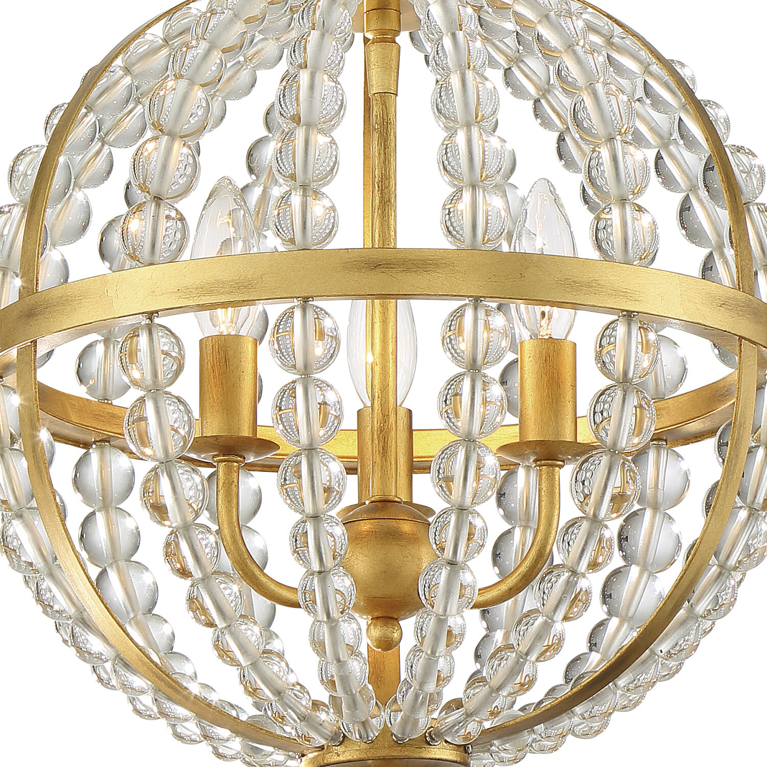 Roxy 3 Light 14 inch Antique Gold Mini Chandelier Ceiling Light