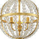 Roxy 3 Light 14 inch Antique Gold Mini Chandelier Ceiling Light