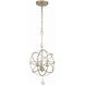 Solaris 3 Light 12.5 inch Olde Silver Mini Chandelier Ceiling Light