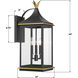 Simpson Wall Sconce Wall Light in Matte Black and Textured Gold