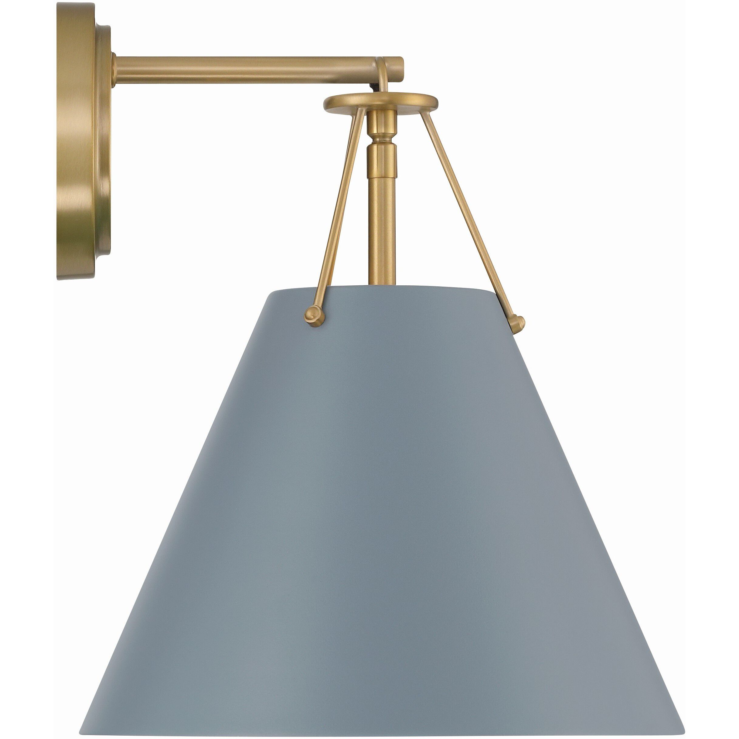 Xavier Bath Sconce Wall Light in Vibrant Gold and Blue