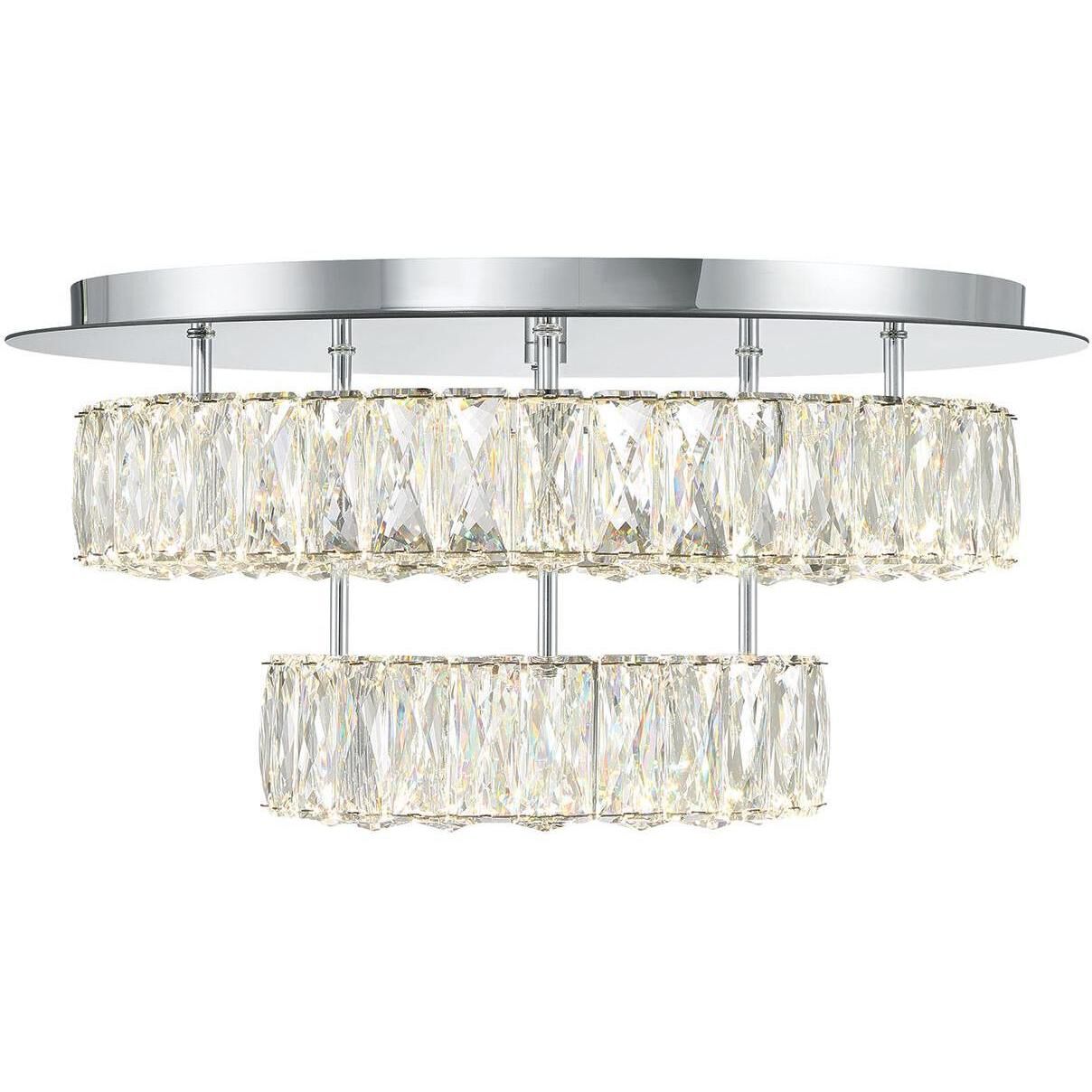 Kinsley 1 Light 20 inch Polished Chrome Flush Ceiling Light